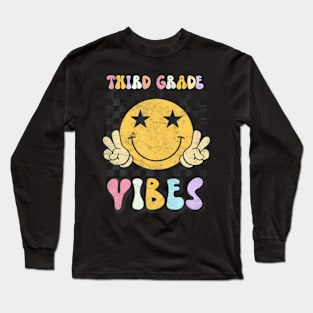 Third Grade Vibes 3Rd Grade Back To School Teacher Student Long Sleeve T-Shirt